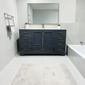 Ariel Bath Stafford 60 Inch Single Sink Base Cabinet In Midnight Blue