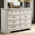 Charlton Home Ailany Traditional Wood 9-drawer Dresser, Antique Walnut Finish