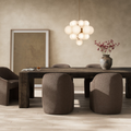 Four Hands Abaso Dining Table 108" - Ebony Rustic Wormwood Oak