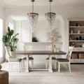 Lark ManorHudson X-Base Farmhouse Dining Table