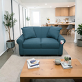 Edgecombe Furniture Finn Rolled Arm Sofa Loveseat with Reversible Cushions