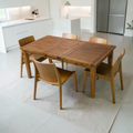 Beachcrest Home Cumbria Aspen Extension Dining Table with Butterfly Leaf, Antique Natural