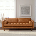 Poly & Bark Napa Full-Grain Genuine Italian Leather Sofa - Cognac Tan