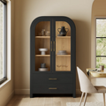 Joss & Main Decker Liam Solid Wood Tall Cabinet