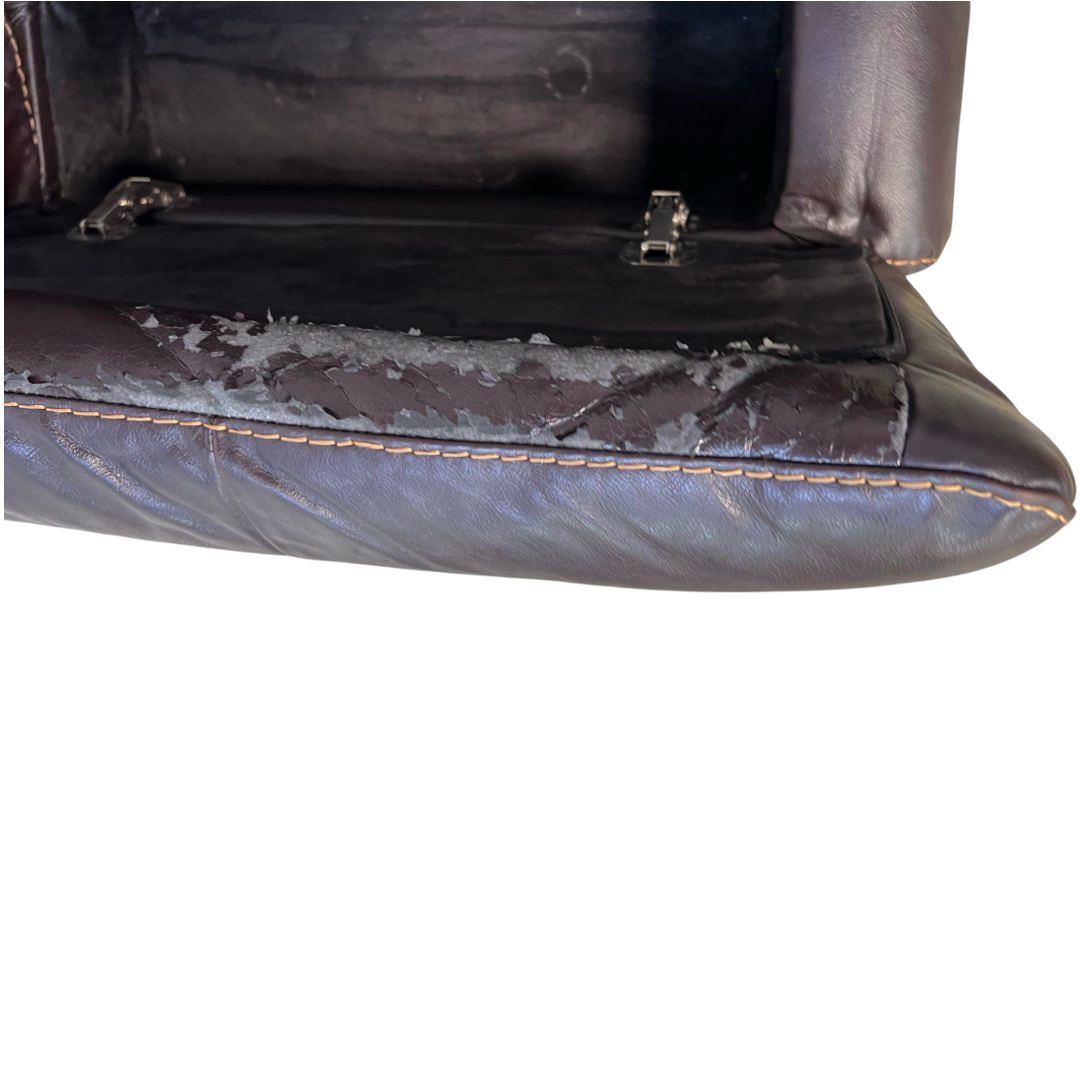 Large Black Leather Sectional Recliner Couch