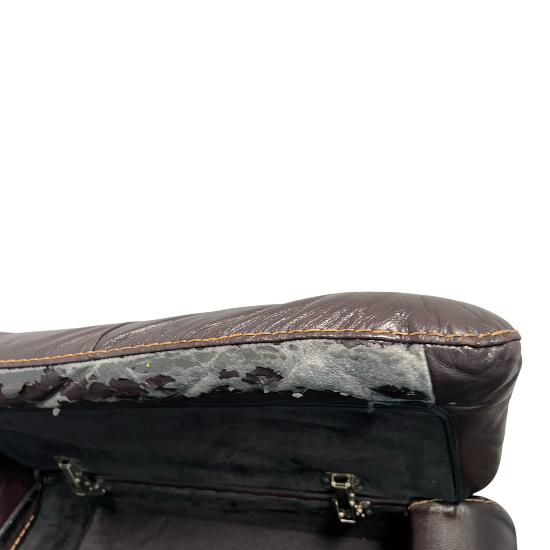 Large Black Leather Sectional Recliner Couch