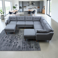 Burrow Nomad 6-Seat Corner Sectional with Two Ottomans