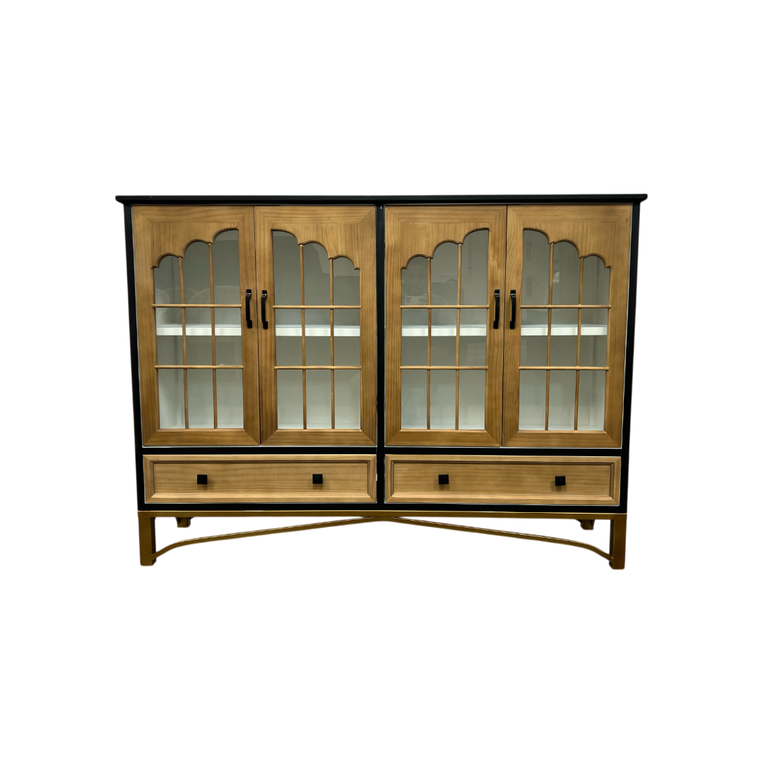 NICECABINET Vintage - Distressed Solid Wood Accent Cabinet
