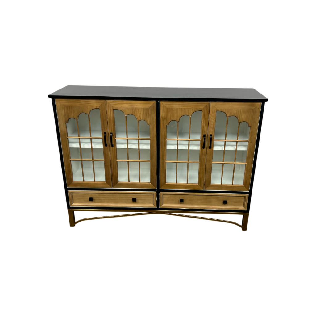 NICECABINET Vintage - Distressed Solid Wood Accent Cabinet