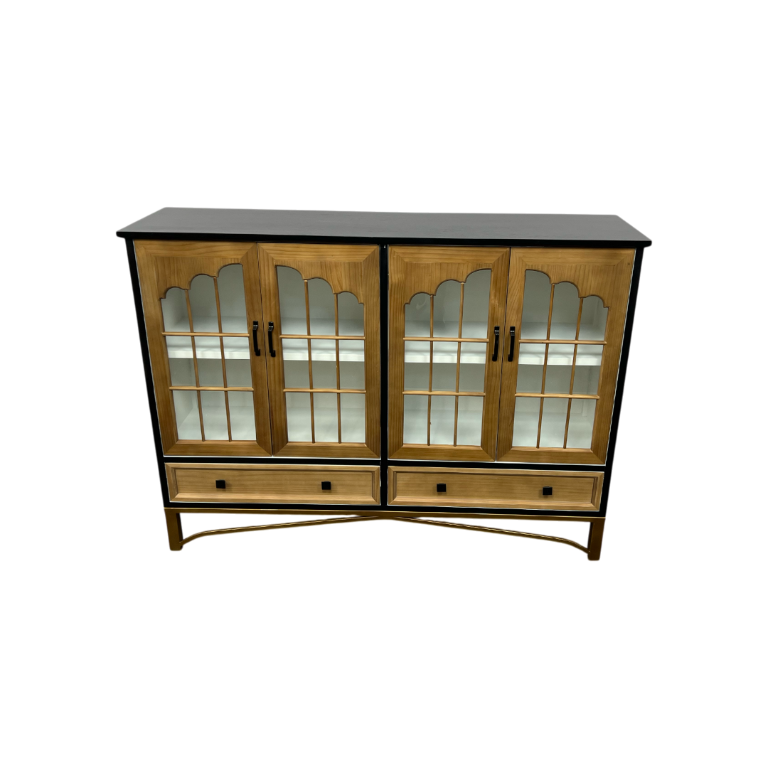 NICECABINET Vintage - Distressed Solid Wood Accent Cabinet