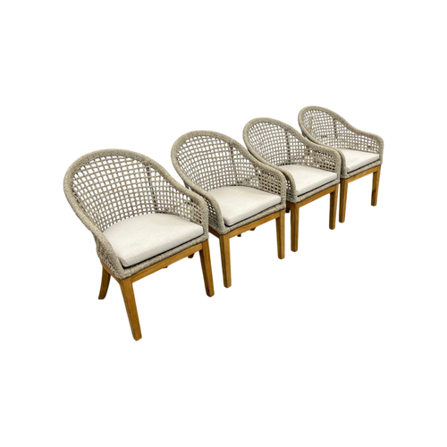Birch Lane Akiva Patio Dining Armchair with Sunbrella Cushions (Set of 4), image 5