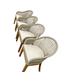 Birch Lane Akiva Patio Dining Armchair with Sunbrella Cushions (Set of 4)