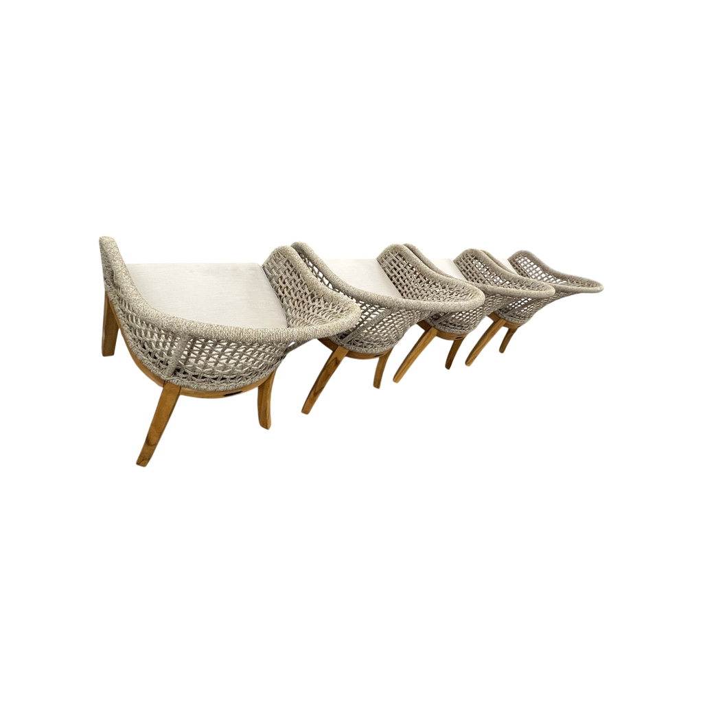 Birch Lane Akiva Patio Dining Armchair with Sunbrella Cushions (Set of 4)