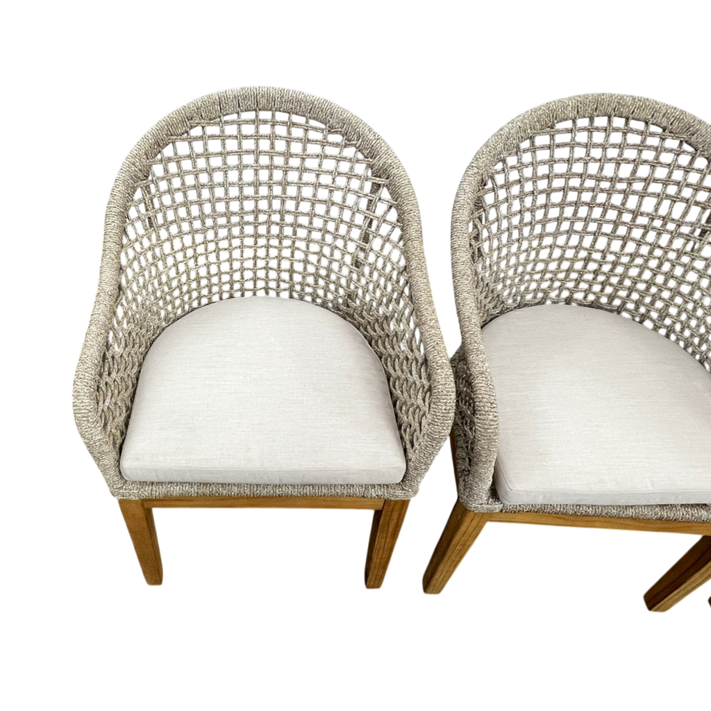 Birch Lane Akiva Patio Dining Armchair with Sunbrella Cushions (Set of 4)