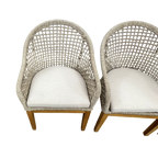 Birch Lane Akiva Patio Dining Armchair with Sunbrella Cushions (Set of 4)