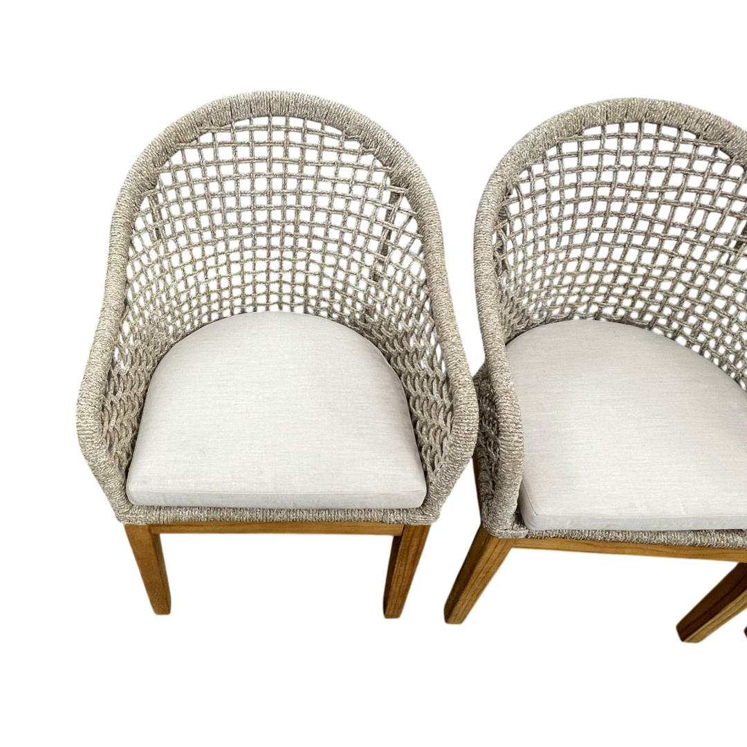 Birch Lane Akiva Patio Dining Armchair with Sunbrella Cushions (Set of 4)