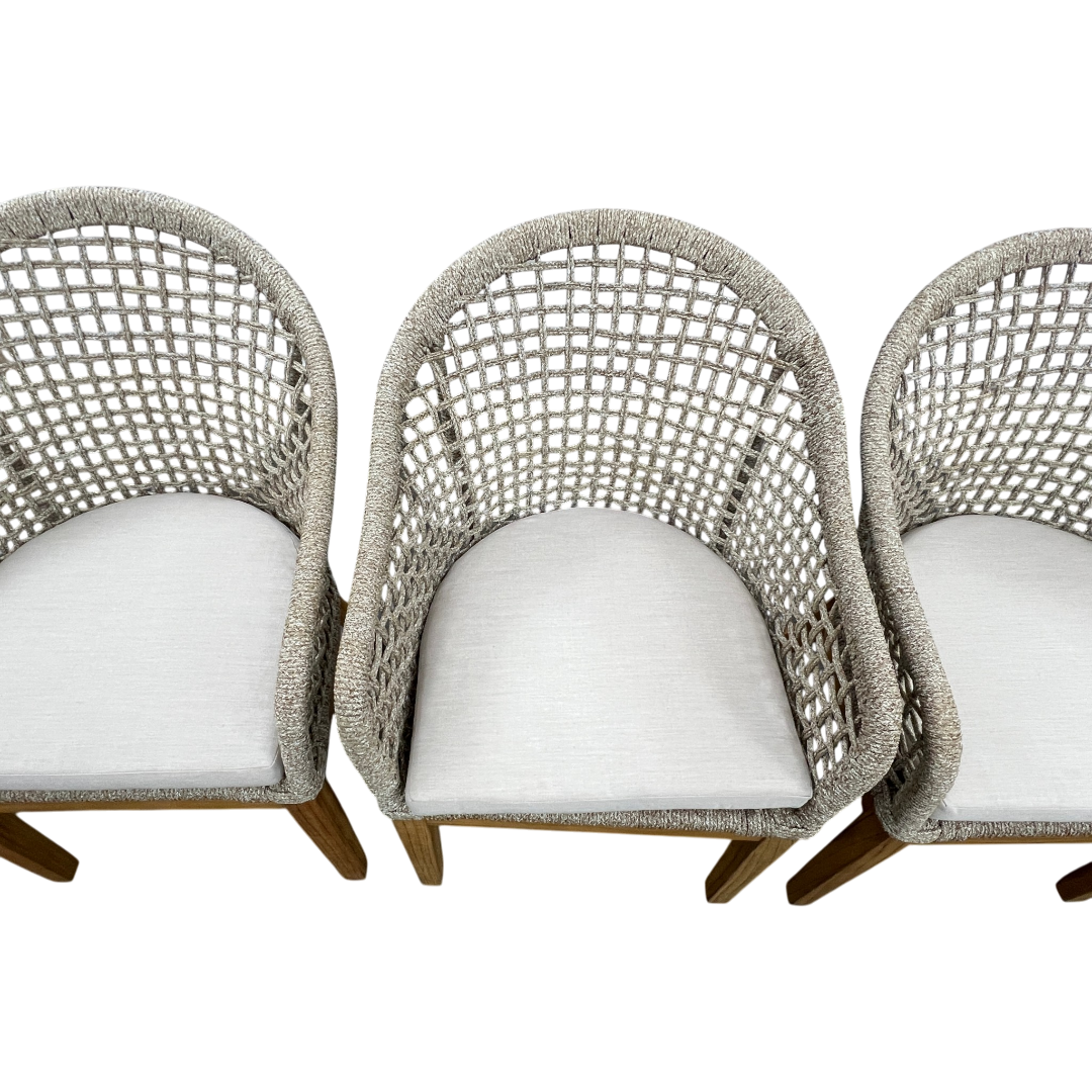 Birch Lane Akiva Patio Dining Armchair with Sunbrella Cushions (Set of 4)