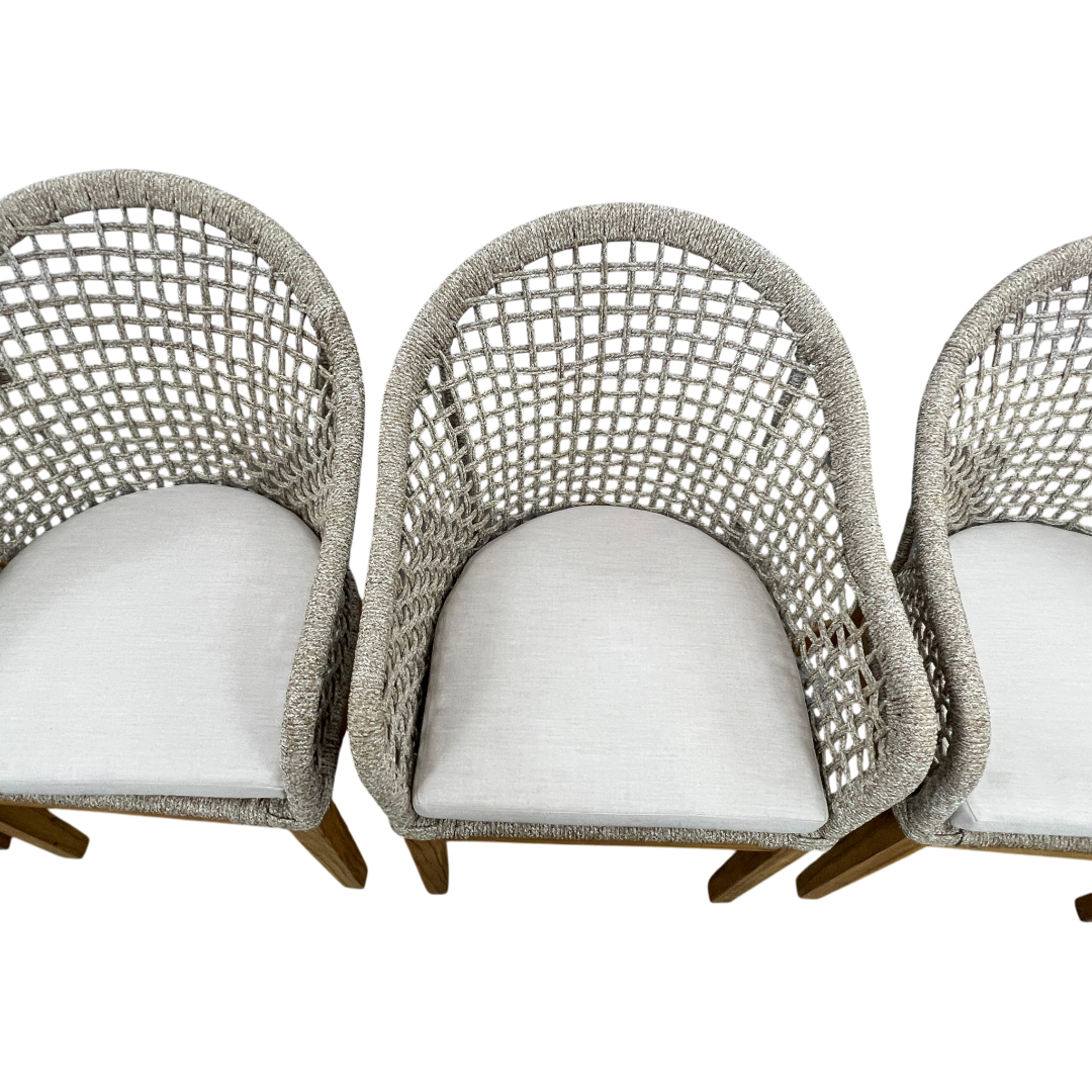 Birch Lane Akiva Patio Dining Armchair with Sunbrella Cushions (Set of 4)