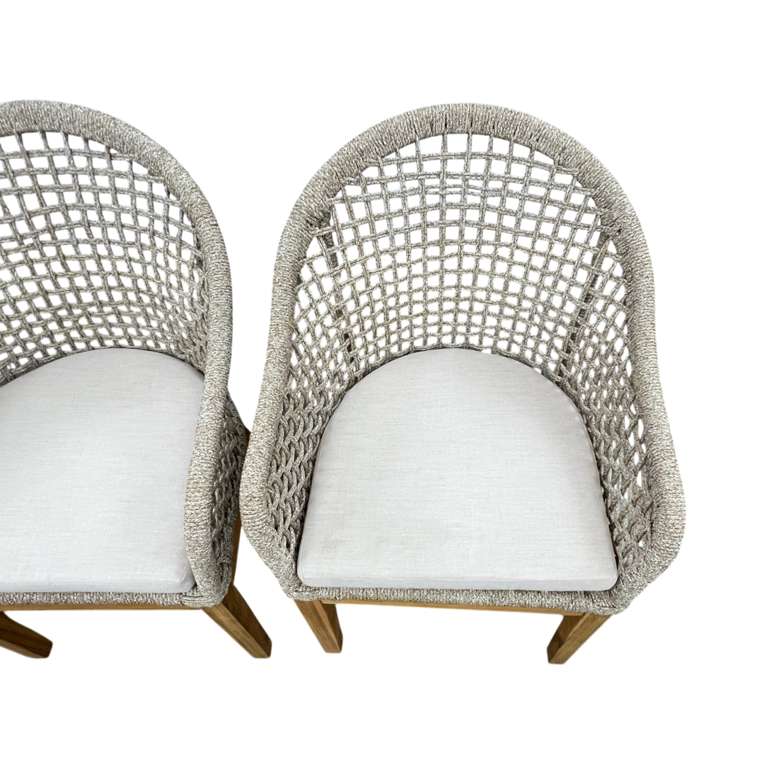 Birch Lane Akiva Patio Dining Armchair with Sunbrella Cushions (Set of 4)