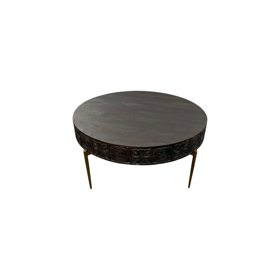 Hooker Furniture Commerce & Market Carved Round Cocktail Table