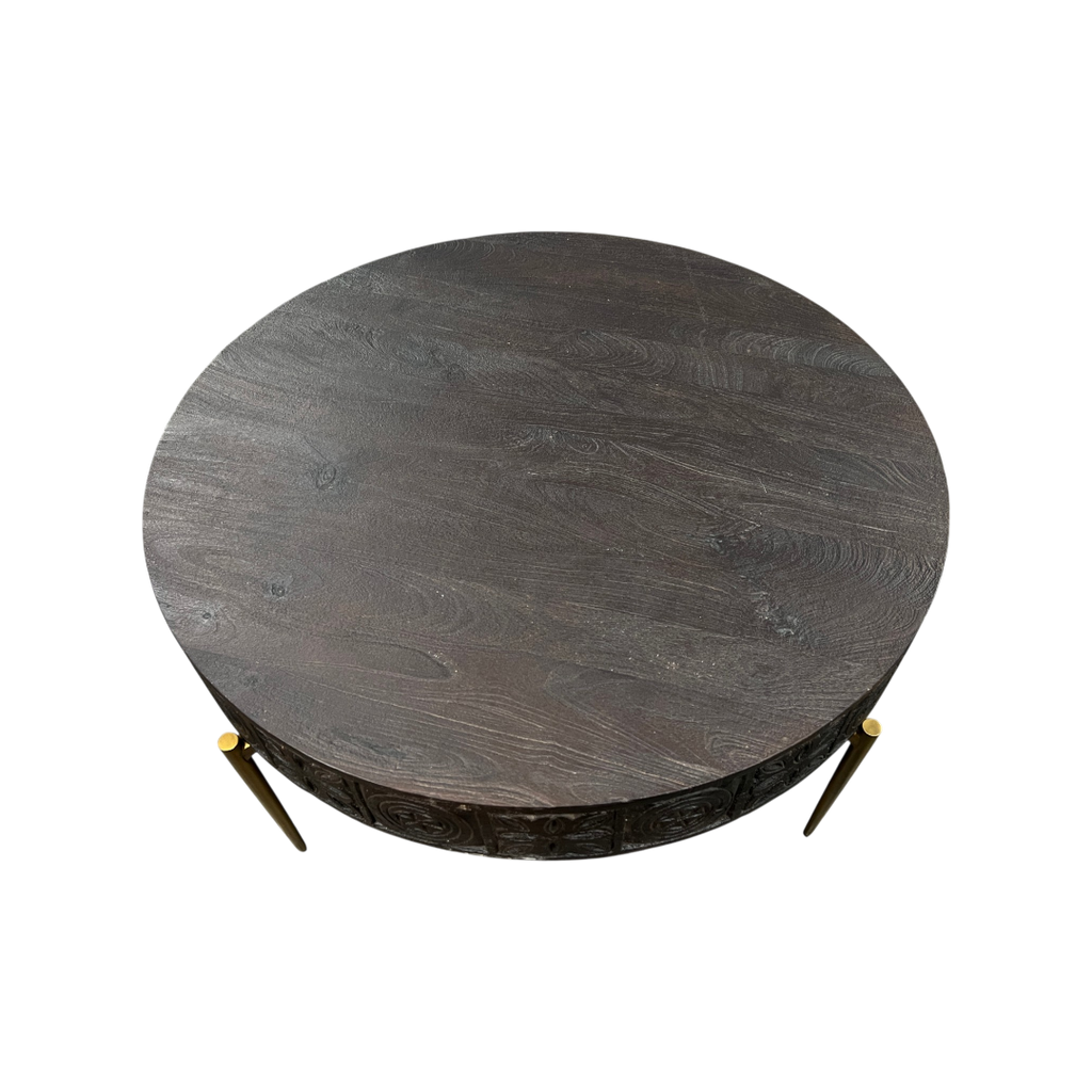 Hooker Furniture Commerce & Market Carved Round Cocktail Table