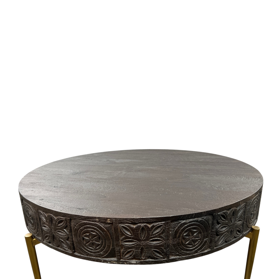 Hooker Furniture Commerce & Market Carved Round Cocktail Table