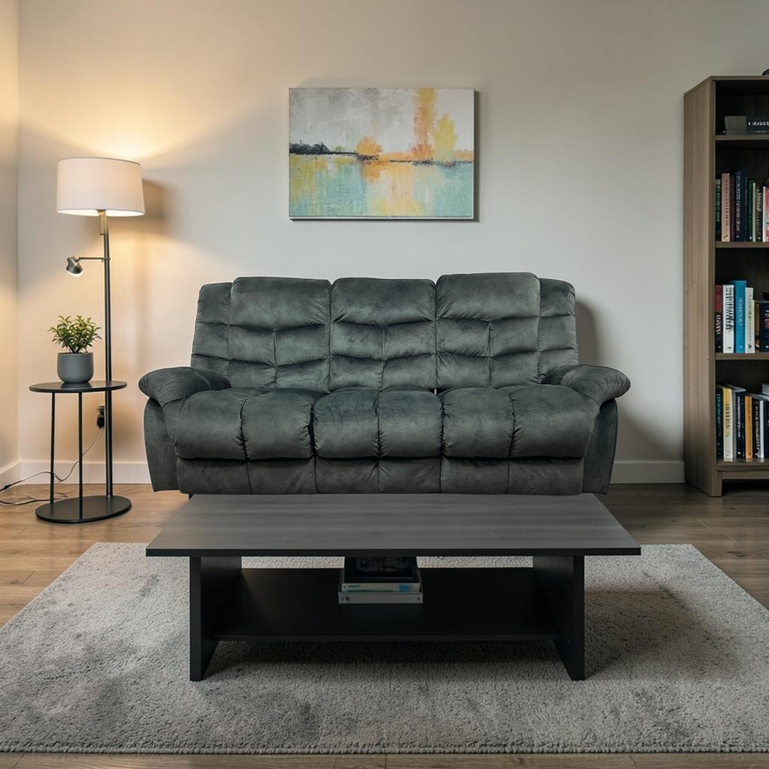 Red Barrel Studio Edilmar Wide Contemporary and Overstuffed Manual Reclining Sofa with Wide Backrest