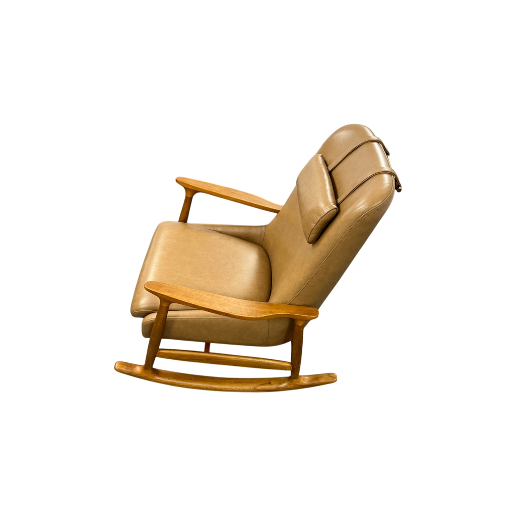Castlery Desmond Leather Rocking Armchair