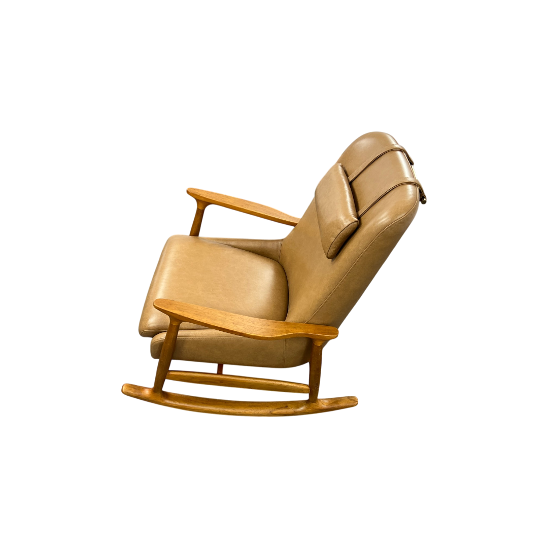 Castlery Desmond Leather Rocking Armchair