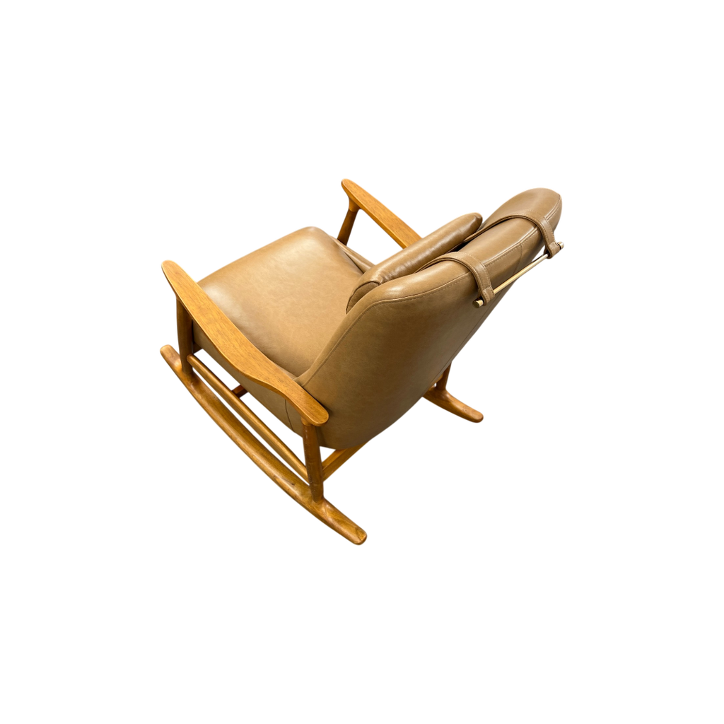 Castlery Desmond Leather Rocking Armchair