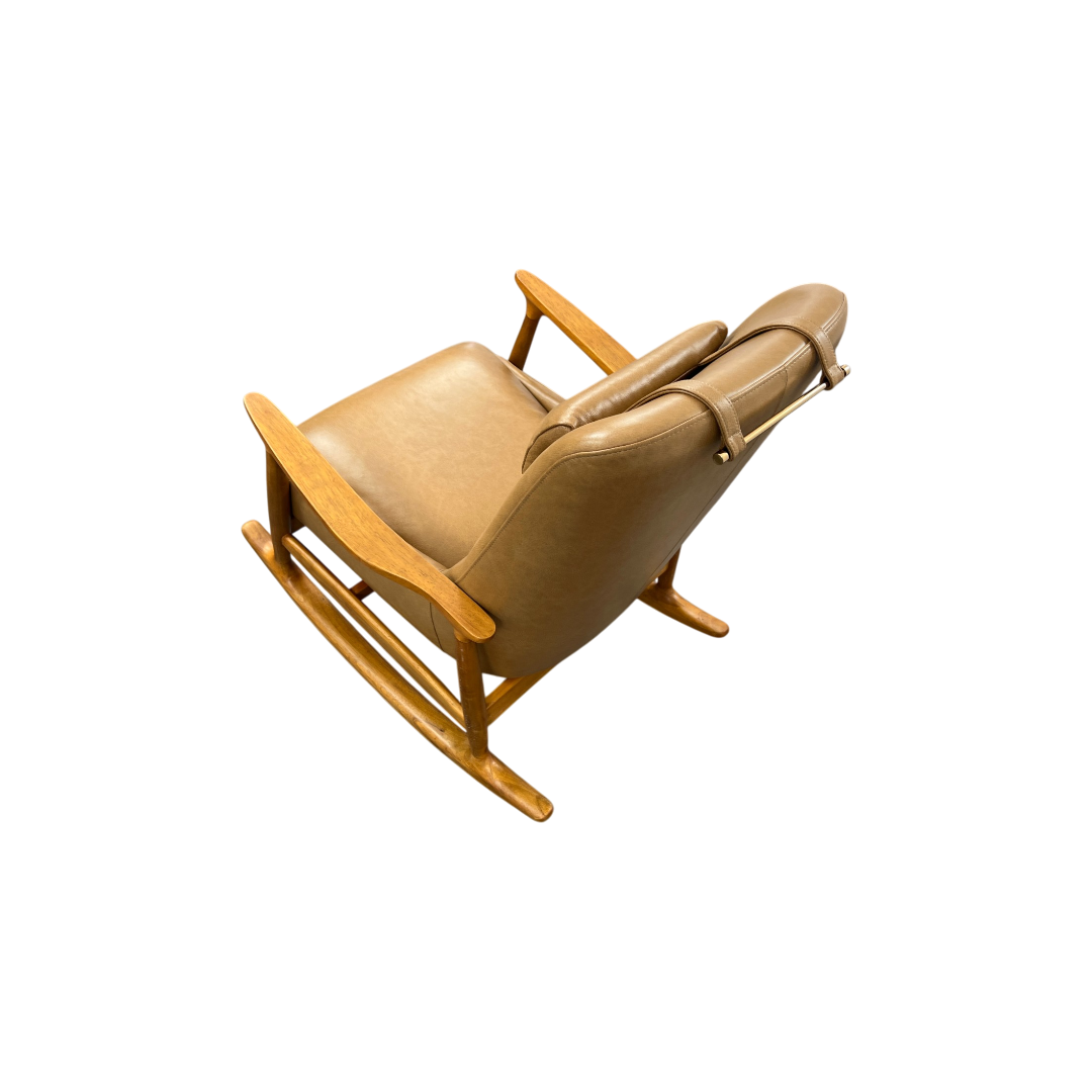 Castlery Desmond Leather Rocking Armchair