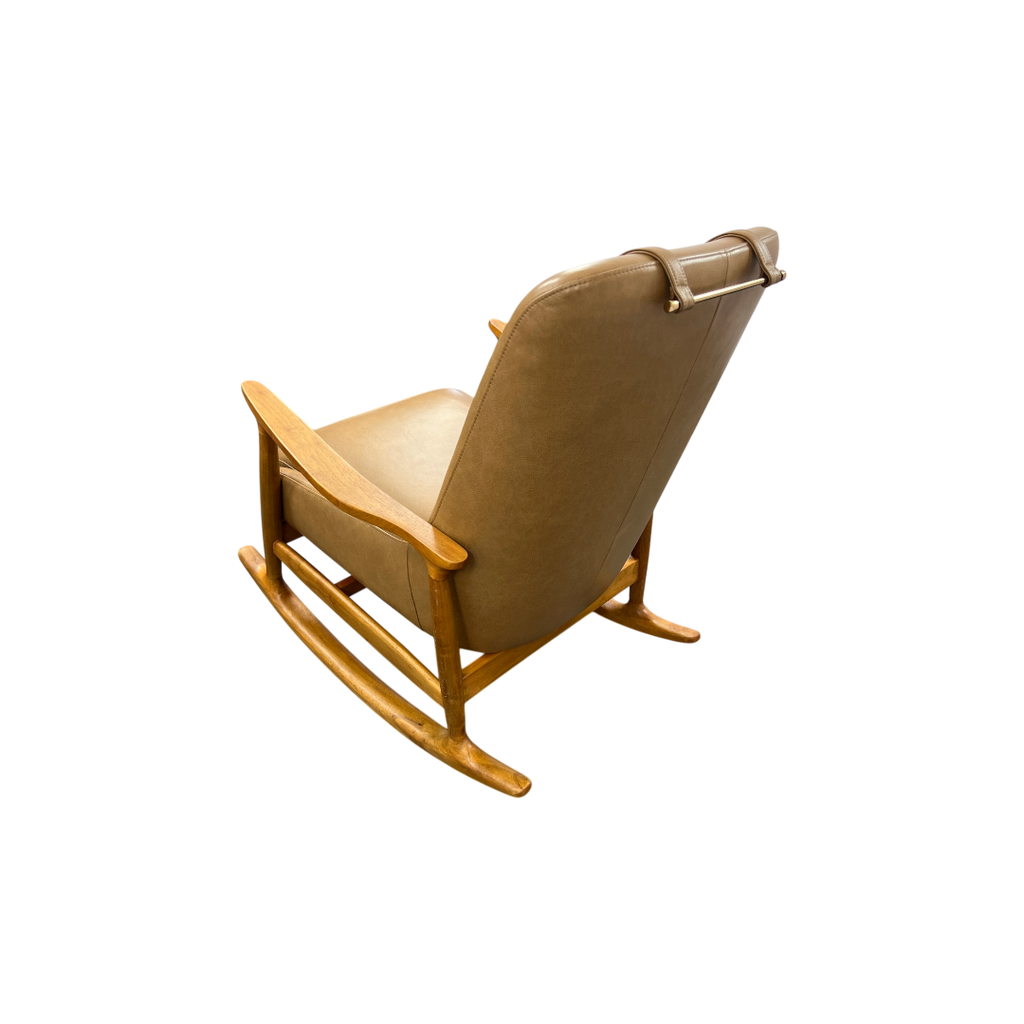 Castlery Desmond Leather Rocking Armchair
