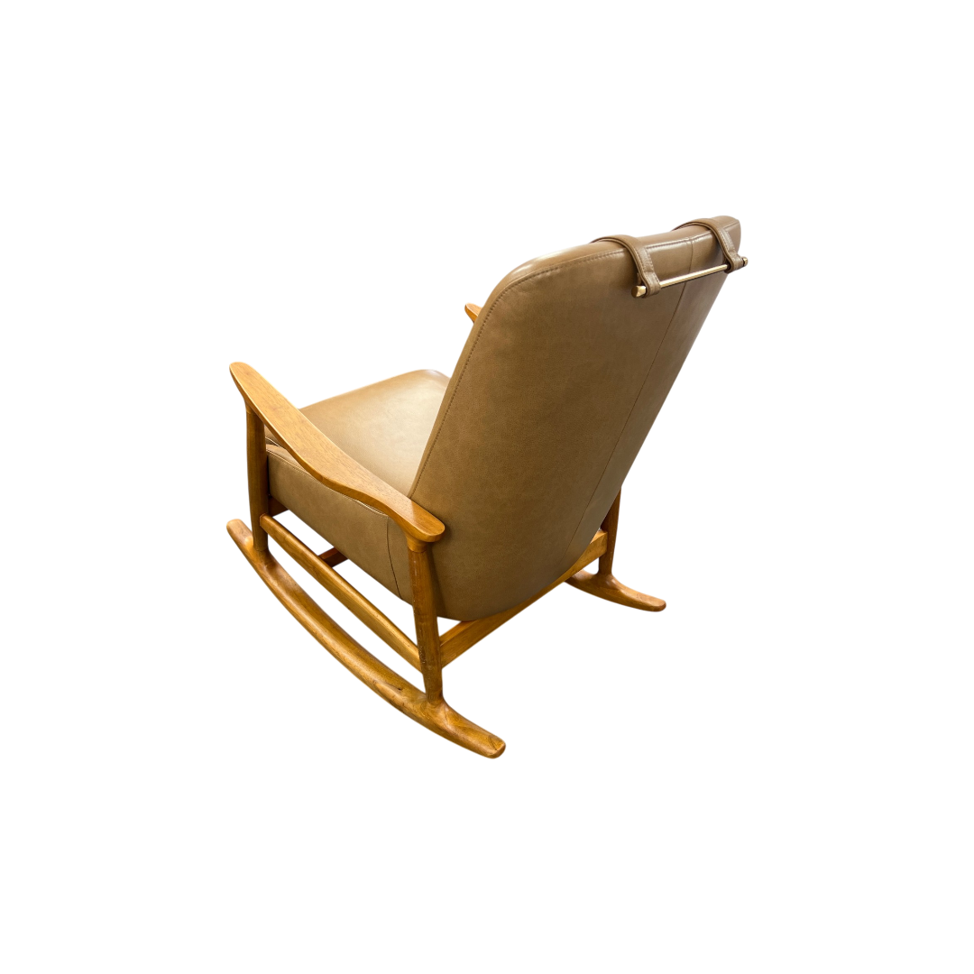 Castlery Desmond Leather Rocking Armchair