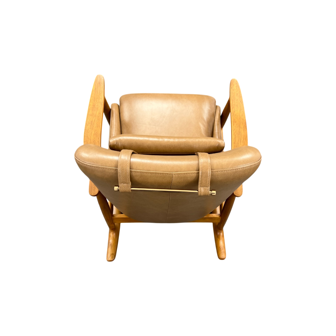 Castlery Desmond Leather Rocking Armchair