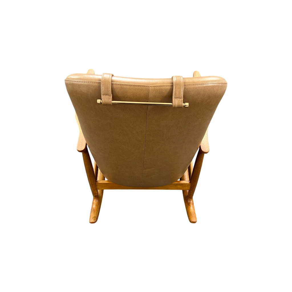 Castlery Desmond Leather Rocking Armchair