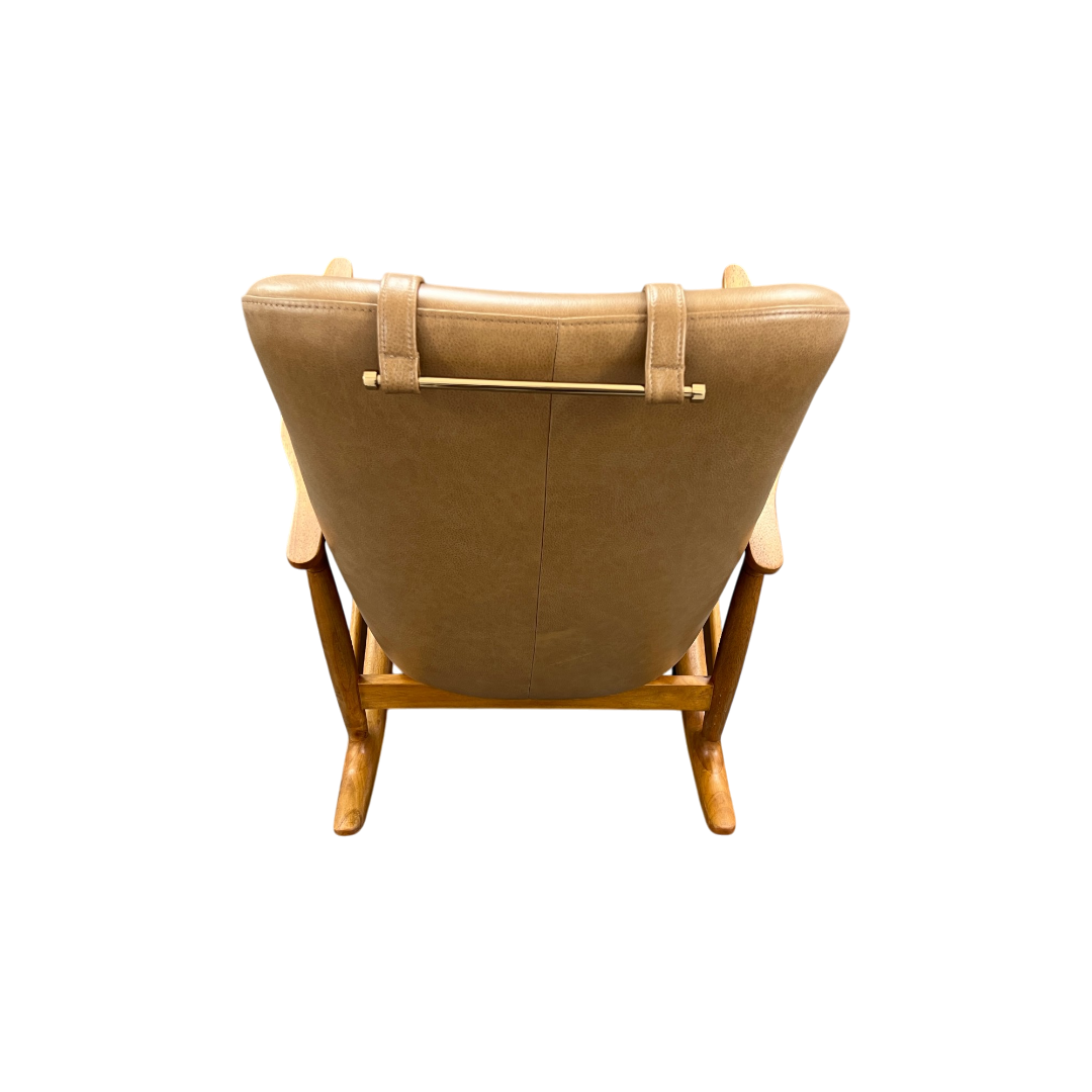 Castlery Desmond Leather Rocking Armchair