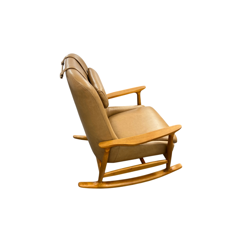 Castlery Desmond Leather Rocking Armchair