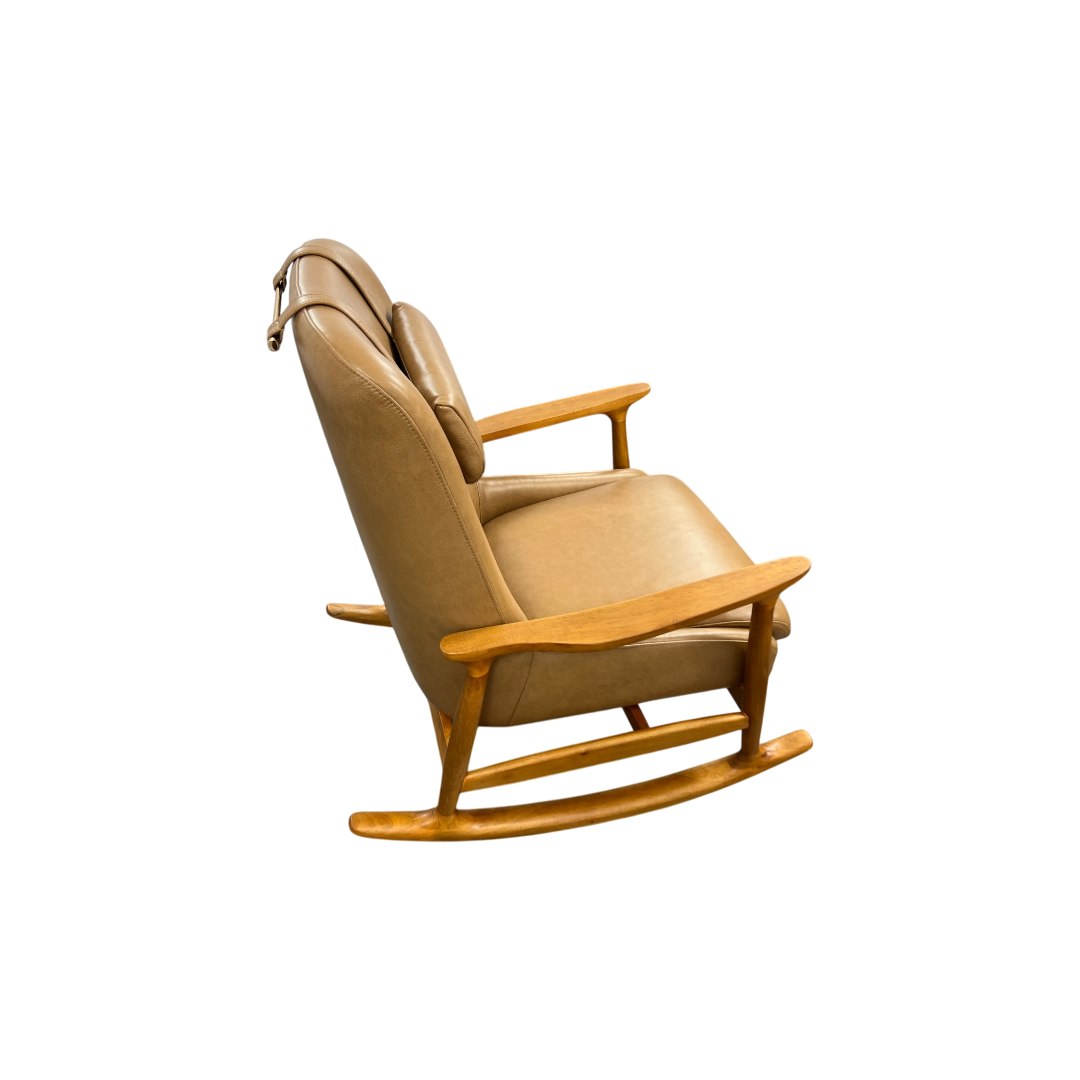 Castlery Desmond Leather Rocking Armchair