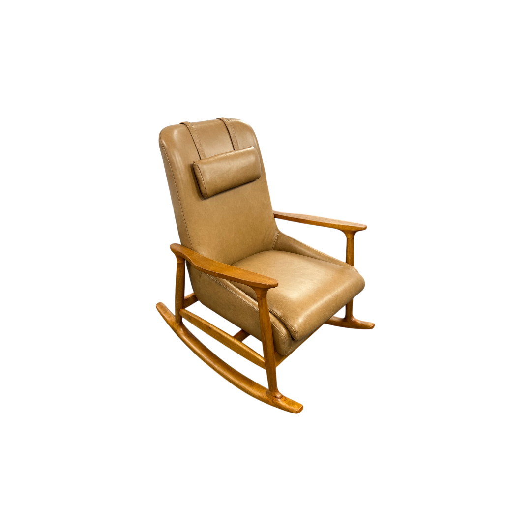 Castlery Desmond Leather Rocking Armchair