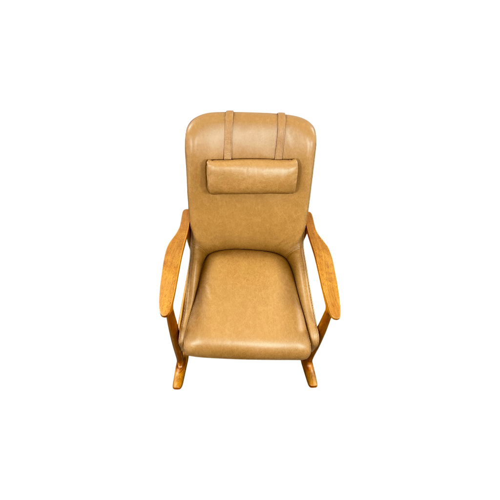 Castlery Desmond Leather Rocking Armchair