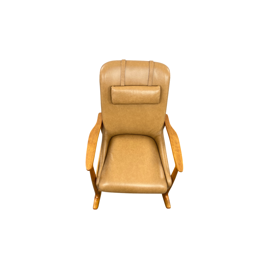 Castlery Desmond Leather Rocking Armchair