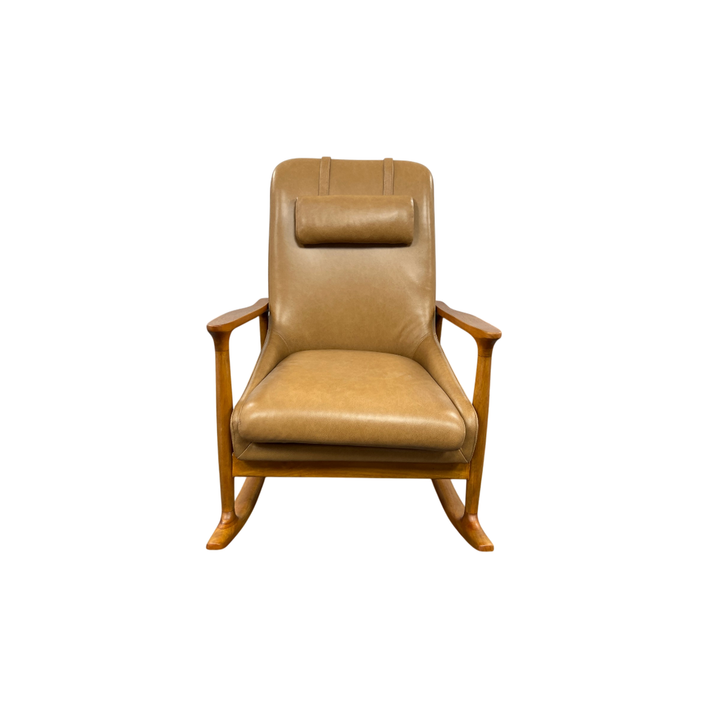 Castlery Desmond Leather Rocking Armchair