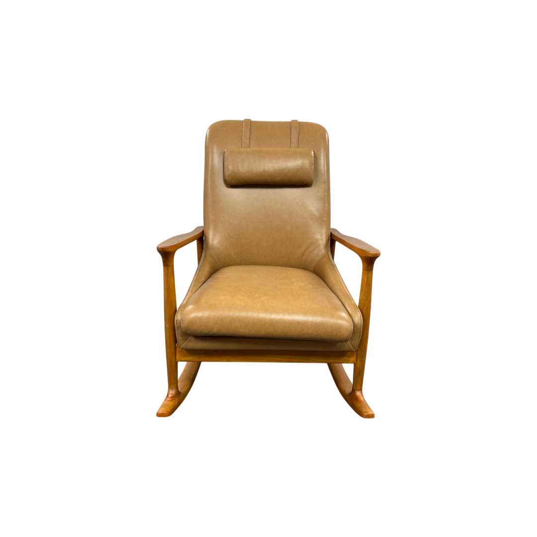 Castlery Desmond Leather Rocking Armchair