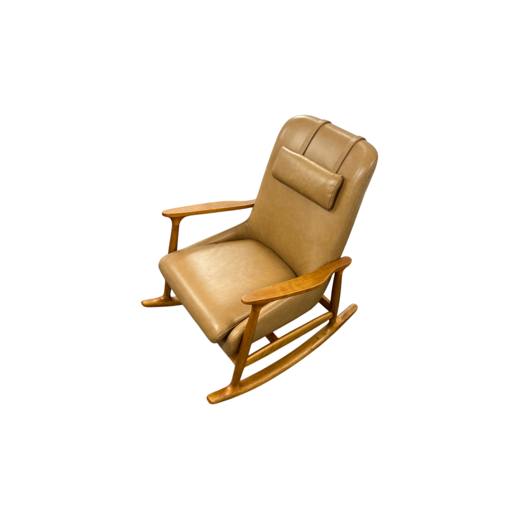Castlery Desmond Leather Rocking Armchair
