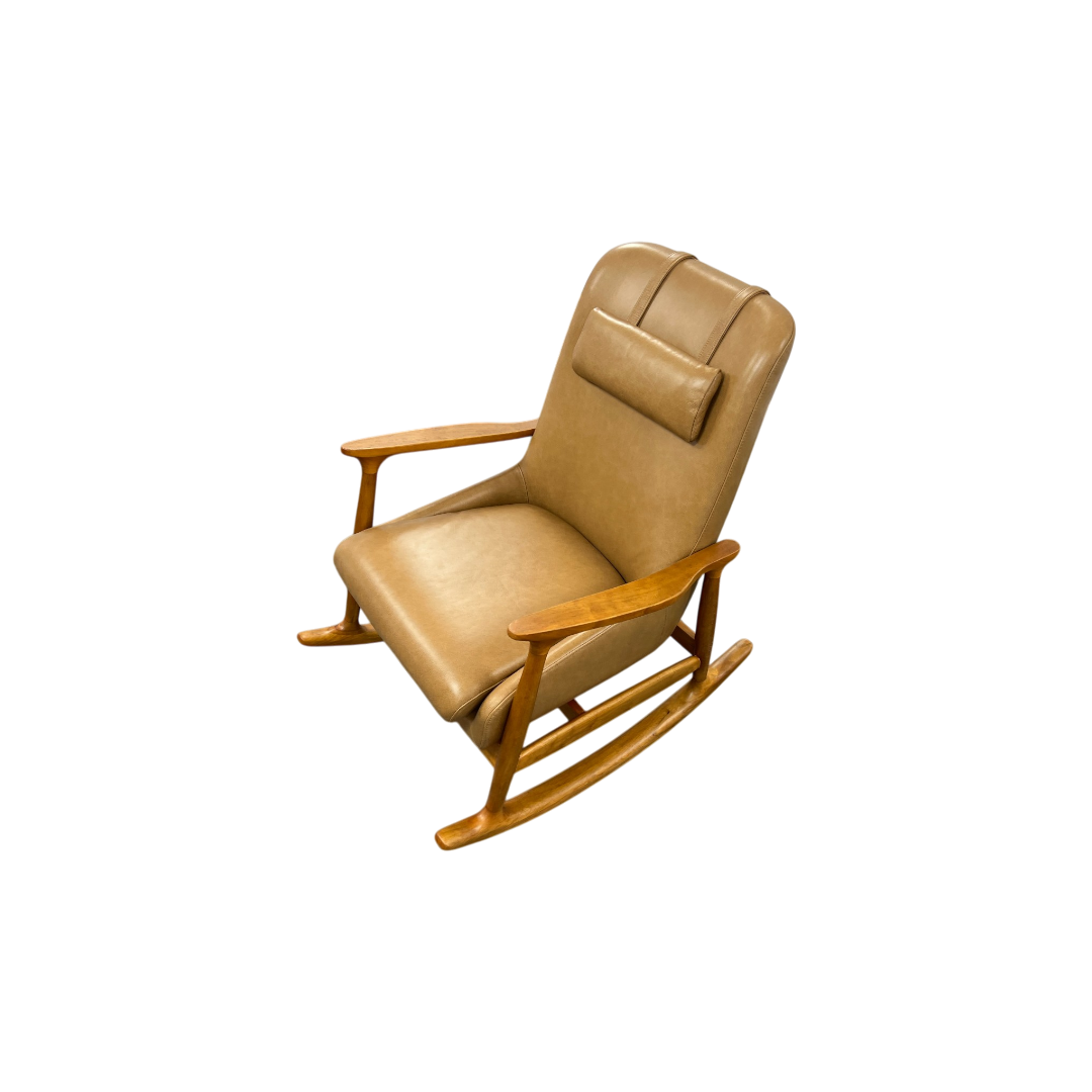 Castlery Desmond Leather Rocking Armchair