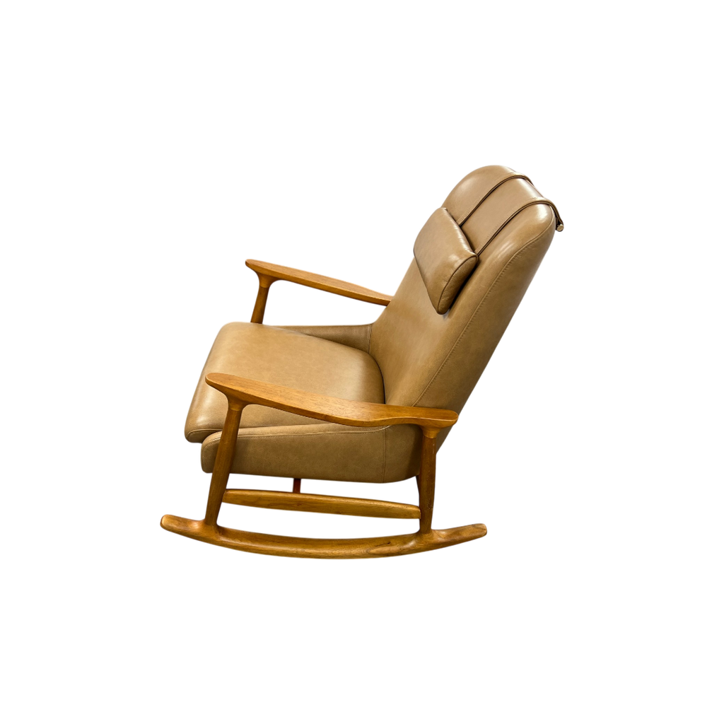 Castlery Desmond Leather Rocking Armchair
