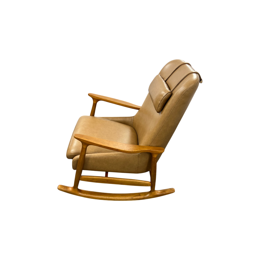 Castlery Desmond Leather Rocking Armchair
