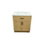 Hokku Designs  Thornaby Solid Wood Single Bathroom Vanity with Quartz Top
