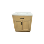 Hokku Designs  Thornaby Solid Wood Single Bathroom Vanity with Quartz Top