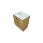 Hokku Designs  Thornaby Solid Wood Single Bathroom Vanity with Quartz Top